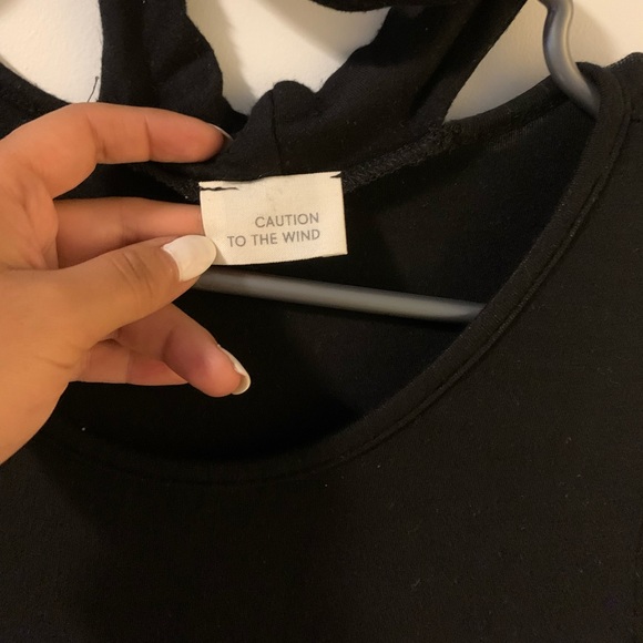 Black Choker Basic Mini Dress - S - Picture 2 of 3